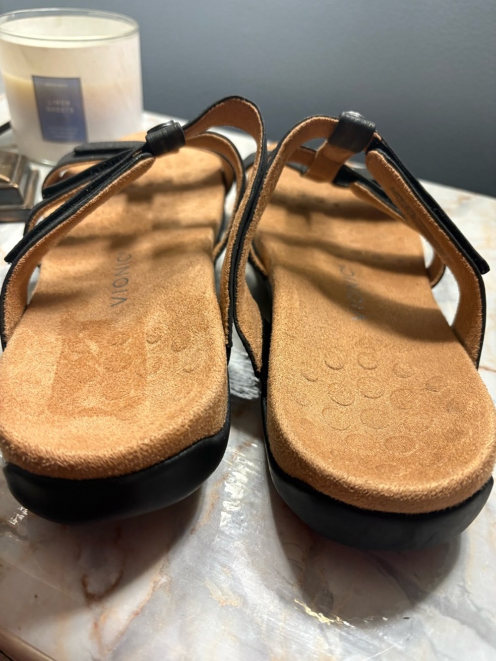 NWOT Womens Vionic Amber Slide in Black Sz 13 - Picture 4 of 9